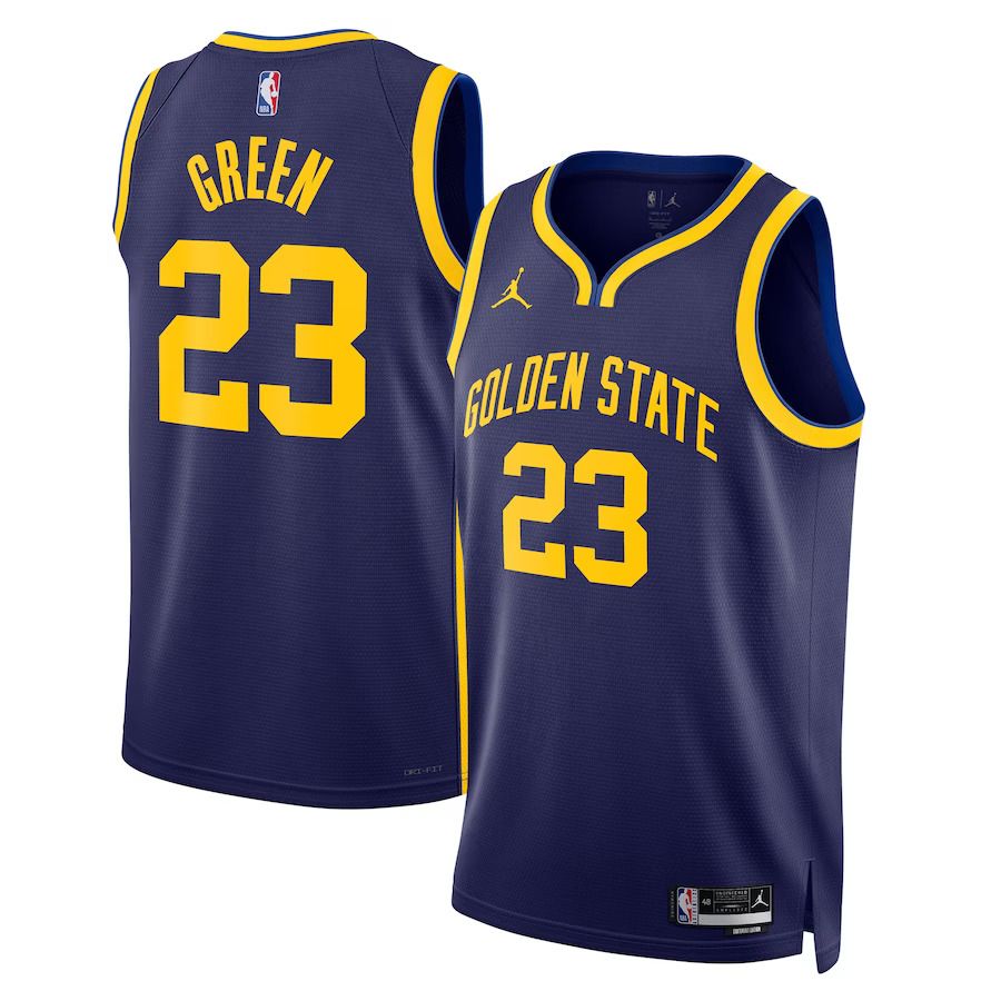 Men Golden State Warriors #23 Draymond Green Jordan Brand Navy 2022-23 Statement Edition Swingman NBA Jersey